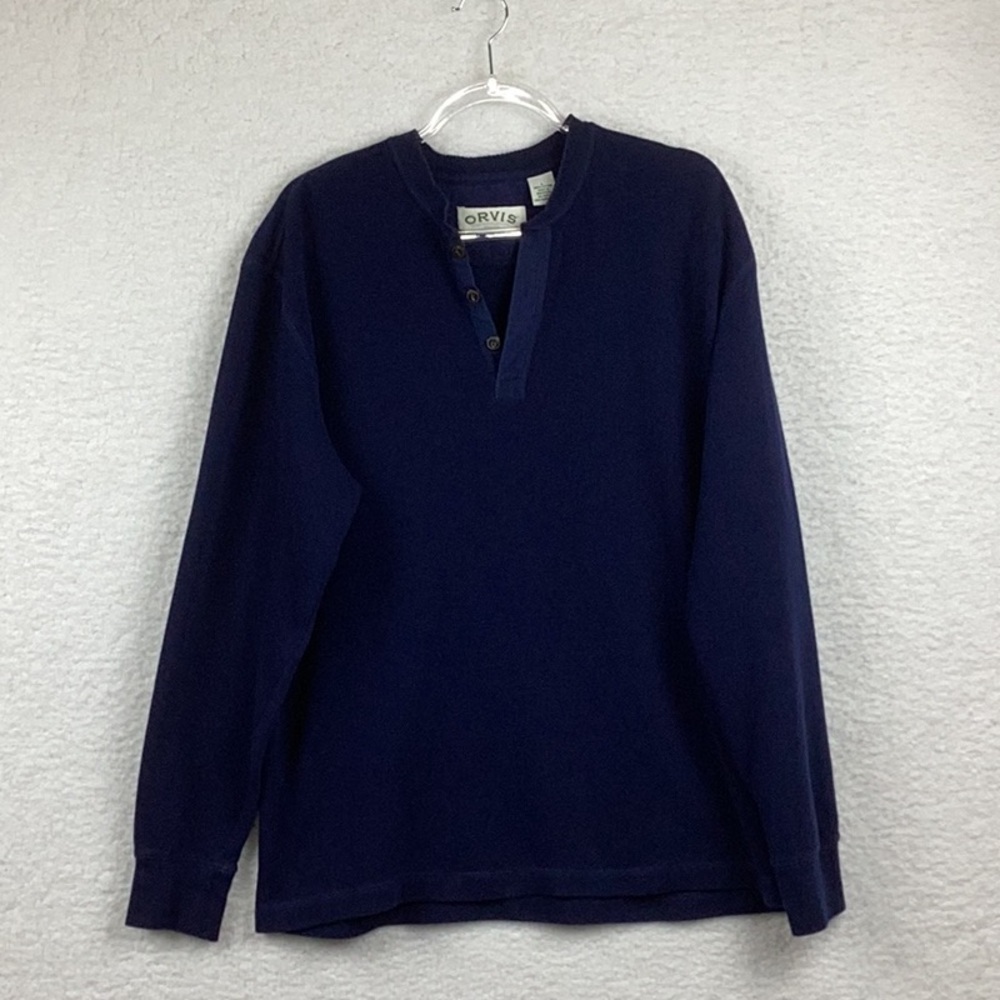 Orvis Men’s Large Popover Henley Sweater.